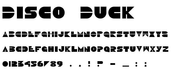 Disco Duck font